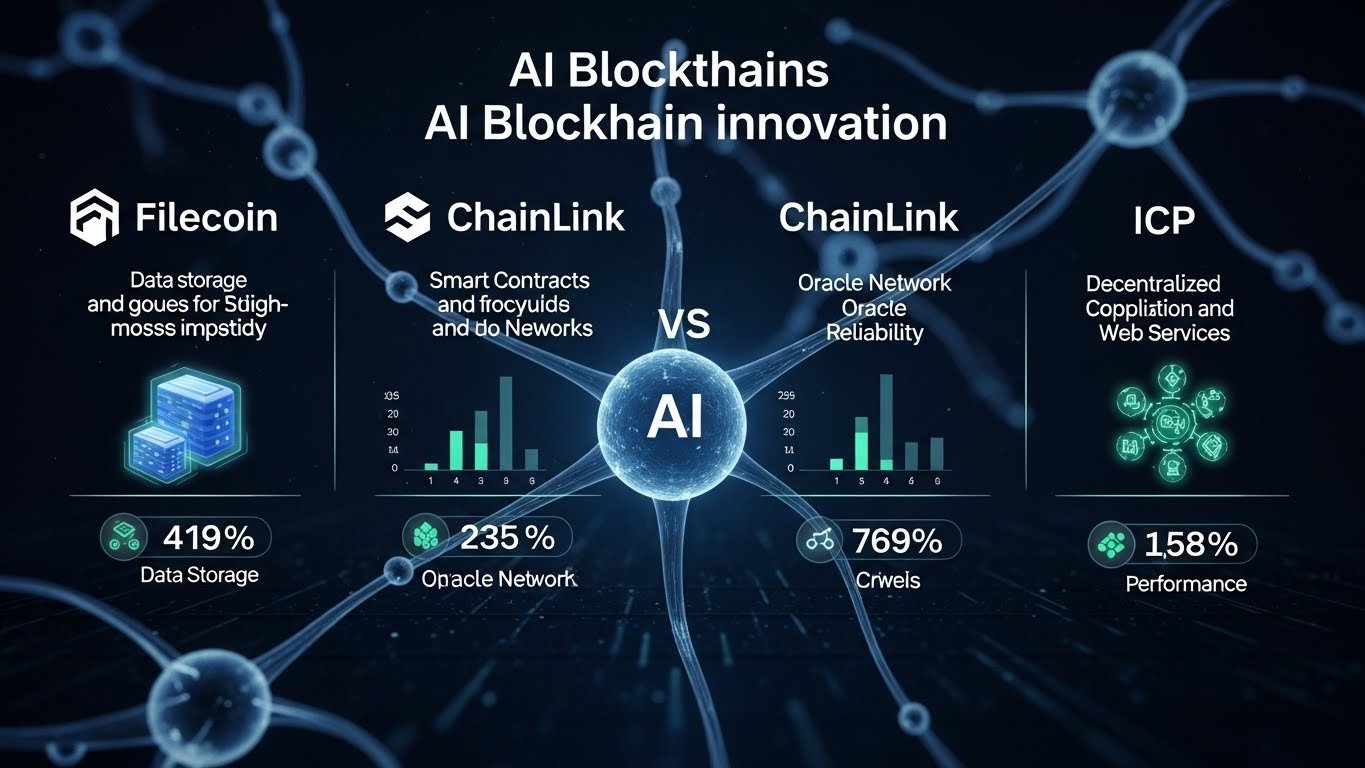 Comparing File coin, Chain link, and ICP in AI Blockchain Innovation