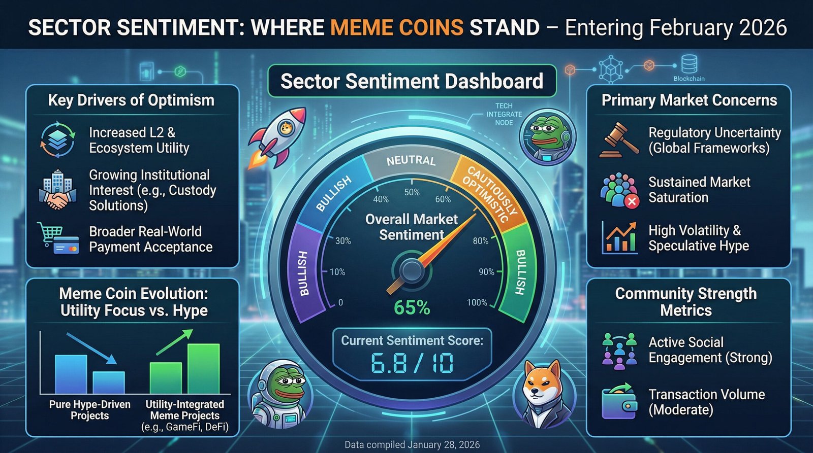  Sector Sentiment Where Meme Coins Stand Entering February 2026
