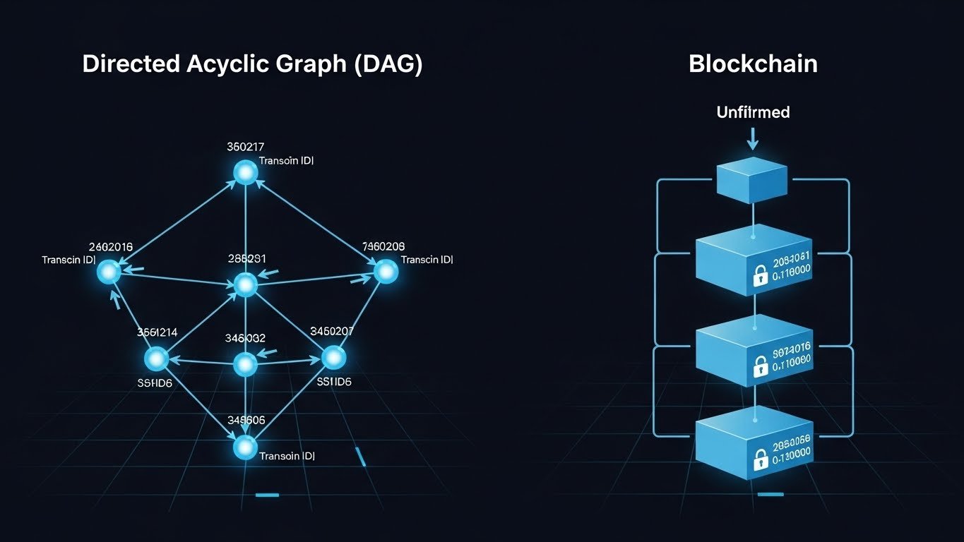 Structural Differences Between DAG and Blockchain