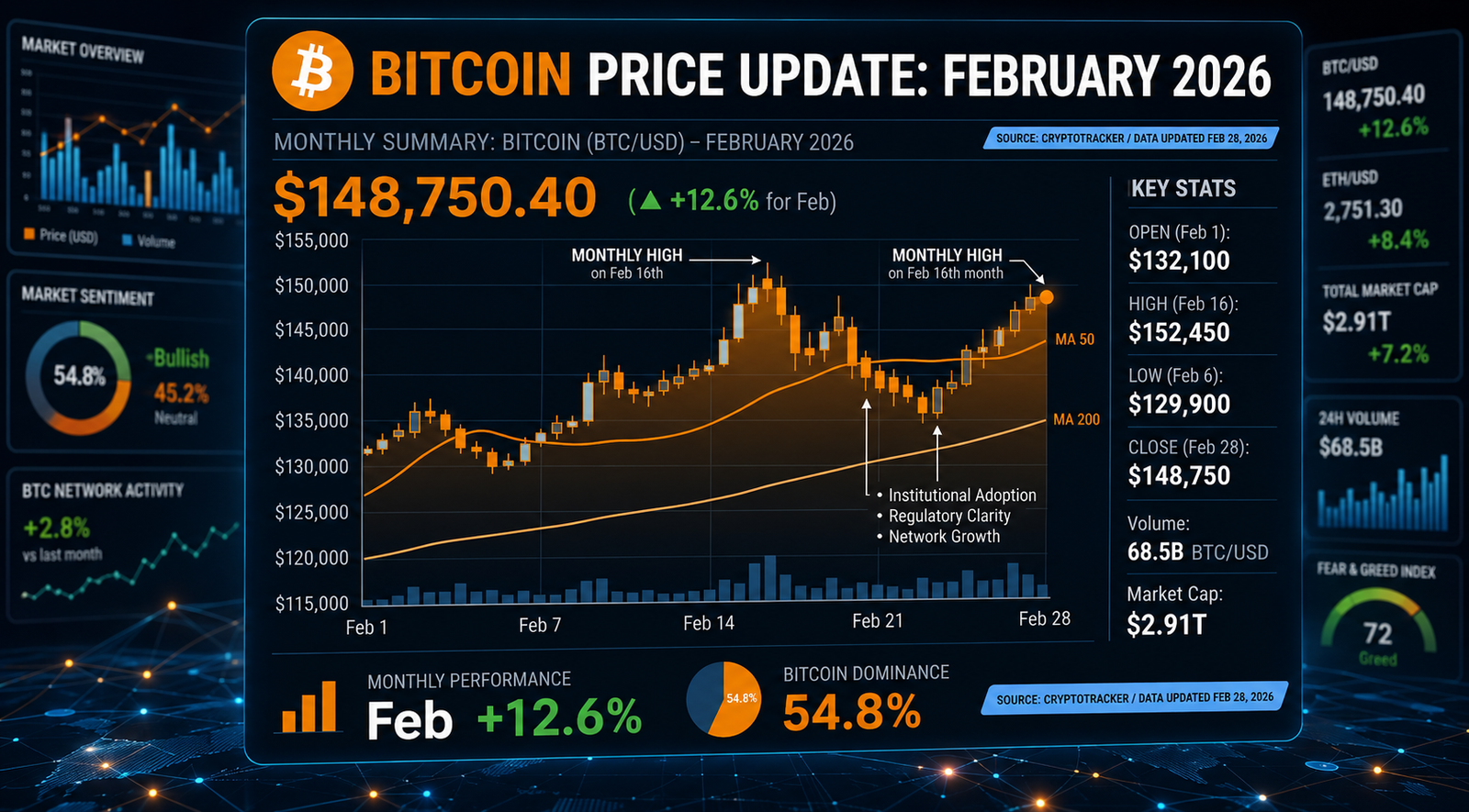 Bitcoin price update Feb 2026